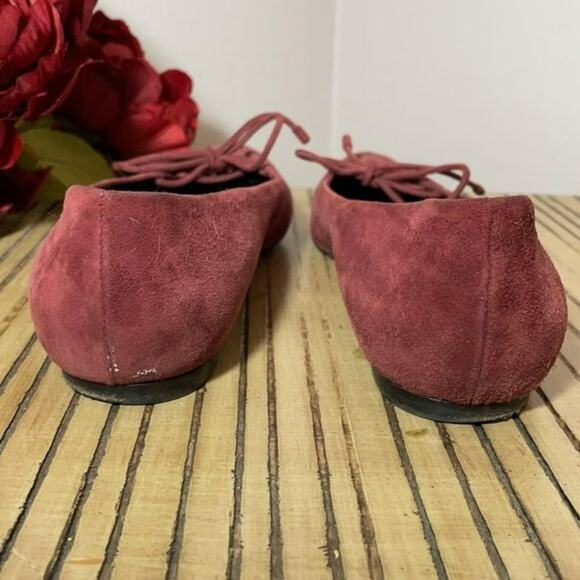 Balenciaga Burgundy Suede Flats Pointed Toe 38.5 - Picture 7 of 11